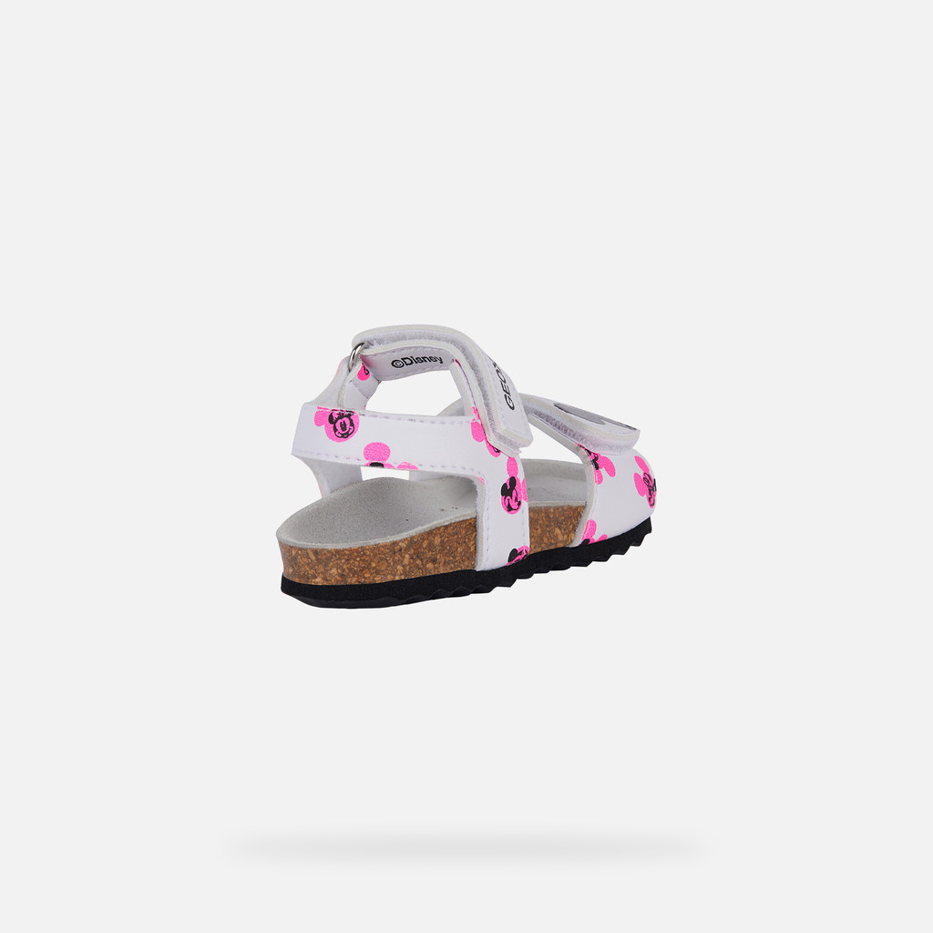 Minnie SANDAL CHALKI BABY White/Fluo Fuchsia - image number 4 | GEOX