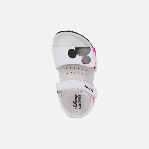 Minnie SANDAL CHALKI BABY White/Fluo Fuchsia - image number 5 | GEOX
