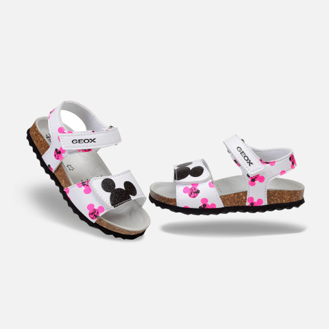 Minnie SANDAL CHALKI BABY White/Fluo Fuchsia - image number 7 | GEOX