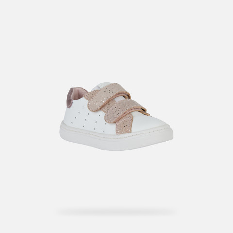 sneakers with straps NASHIK TODDLER GIRL White/Old Rose - image number 2 | GEOX