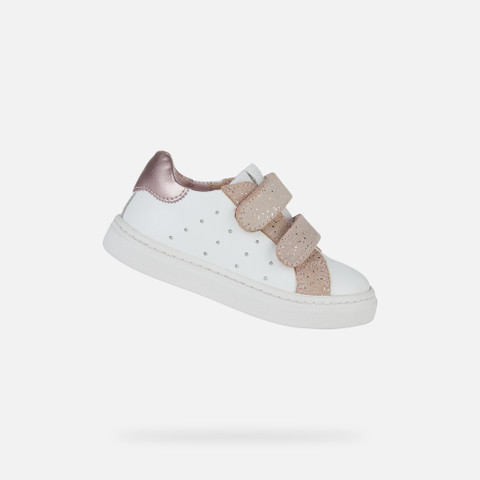 sneakers with straps NASHIK TODDLER GIRL White/Old Rose - image number 0 | GEOX