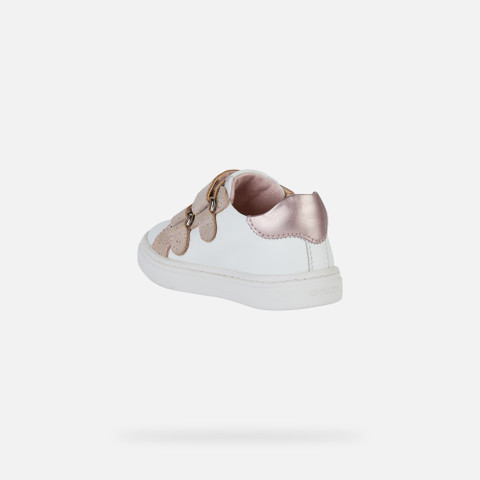 sneakers with straps NASHIK TODDLER GIRL White/Old Rose - image number 3 | GEOX