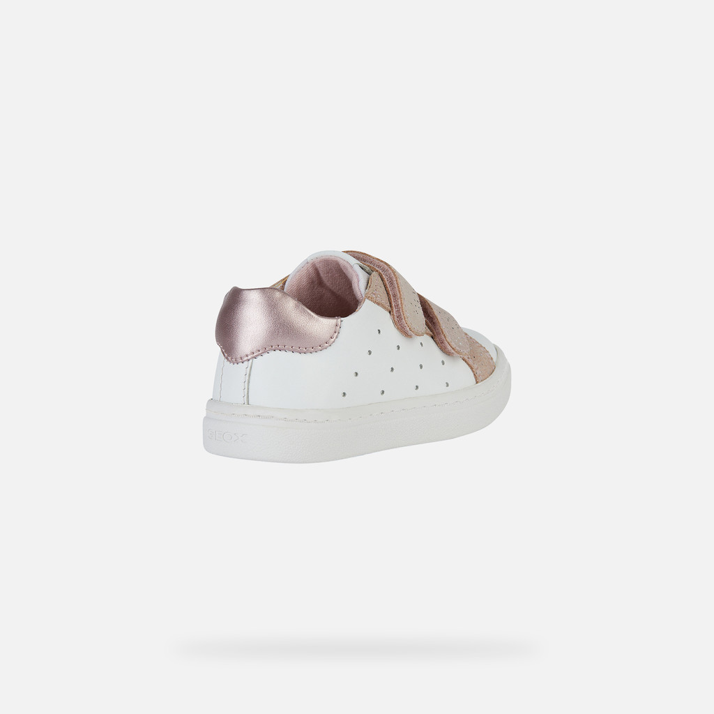 sneakers with straps NASHIK TODDLER GIRL White/Old Rose - image number 4 | GEOX