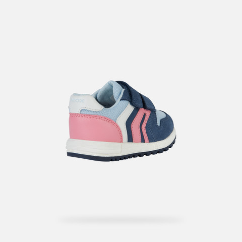 sneakers with straps ALBEN BABY Avio/Light coral - image number 4 | GEOX