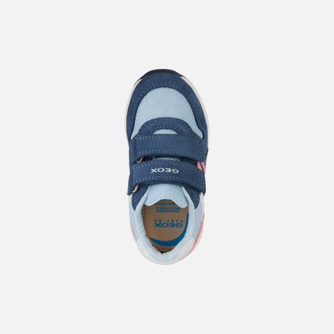 sneakers with straps ALBEN BABY Avio/Light coral - image number 5 | GEOX