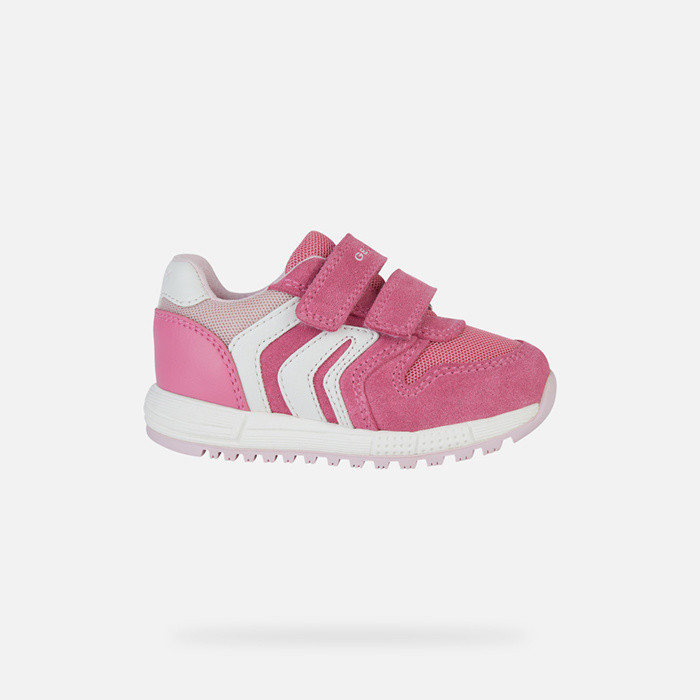 Sneakers with straps ALBEN BABY Dark Pink | GEOX
