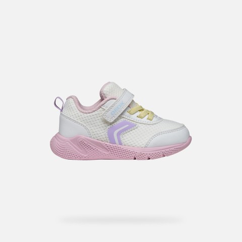 Low top sneakers SPRINTYE BABY White/Pink - image number 1 | GEOX