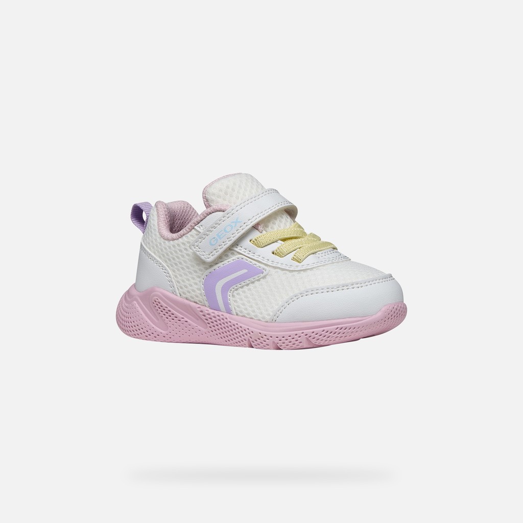 Low top sneakers SPRINTYE BABY White/Pink - image number 2 | GEOX