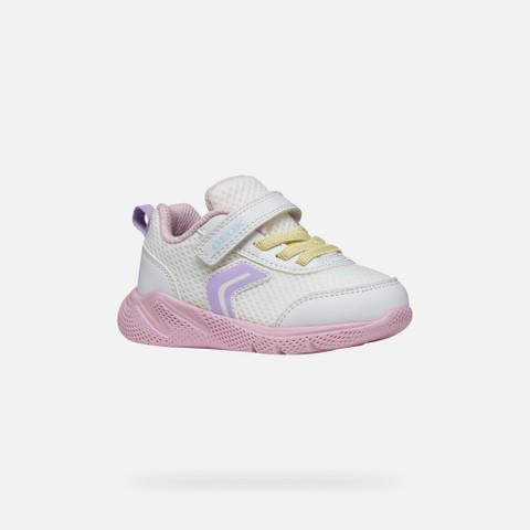 Low top sneakers SPRINTYE BABY White/Pink - image number 2 | GEOX