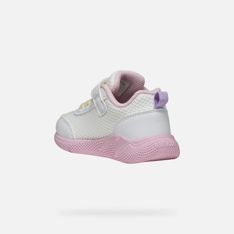 Low top sneakers SPRINTYE BABY White/Pink - image number 3 | GEOX