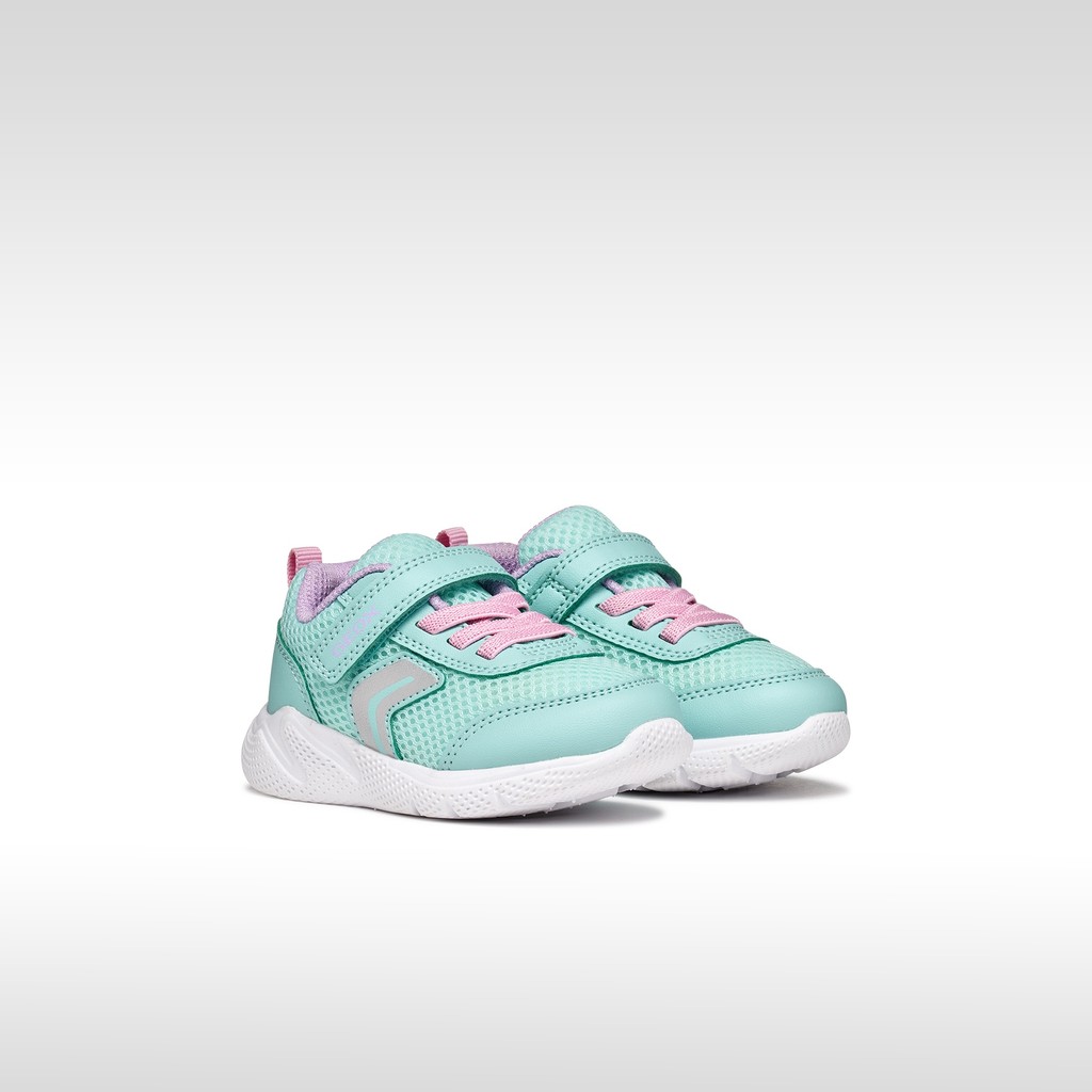 Low top sneakers SPRINTYE BABY Sea Green/Pink - image number 1 | GEOX