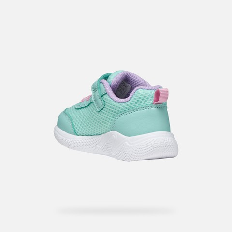 Low top sneakers SPRINTYE BABY Sea Green/Pink - image number 3 | GEOX
