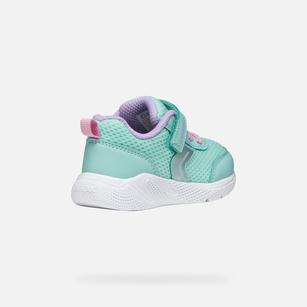 Low top sneakers SPRINTYE BABY Sea Green/Pink - image number 4 | GEOX