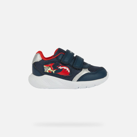 sneakers with straps SPRINTYE TODDLER BOY Navy/Red - image number 1 | GEOX