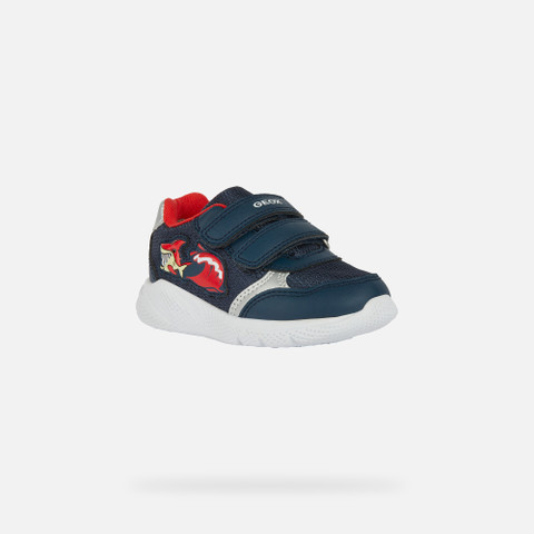 sneakers with straps SPRINTYE TODDLER BOY Navy/Red - image number 2 | GEOX