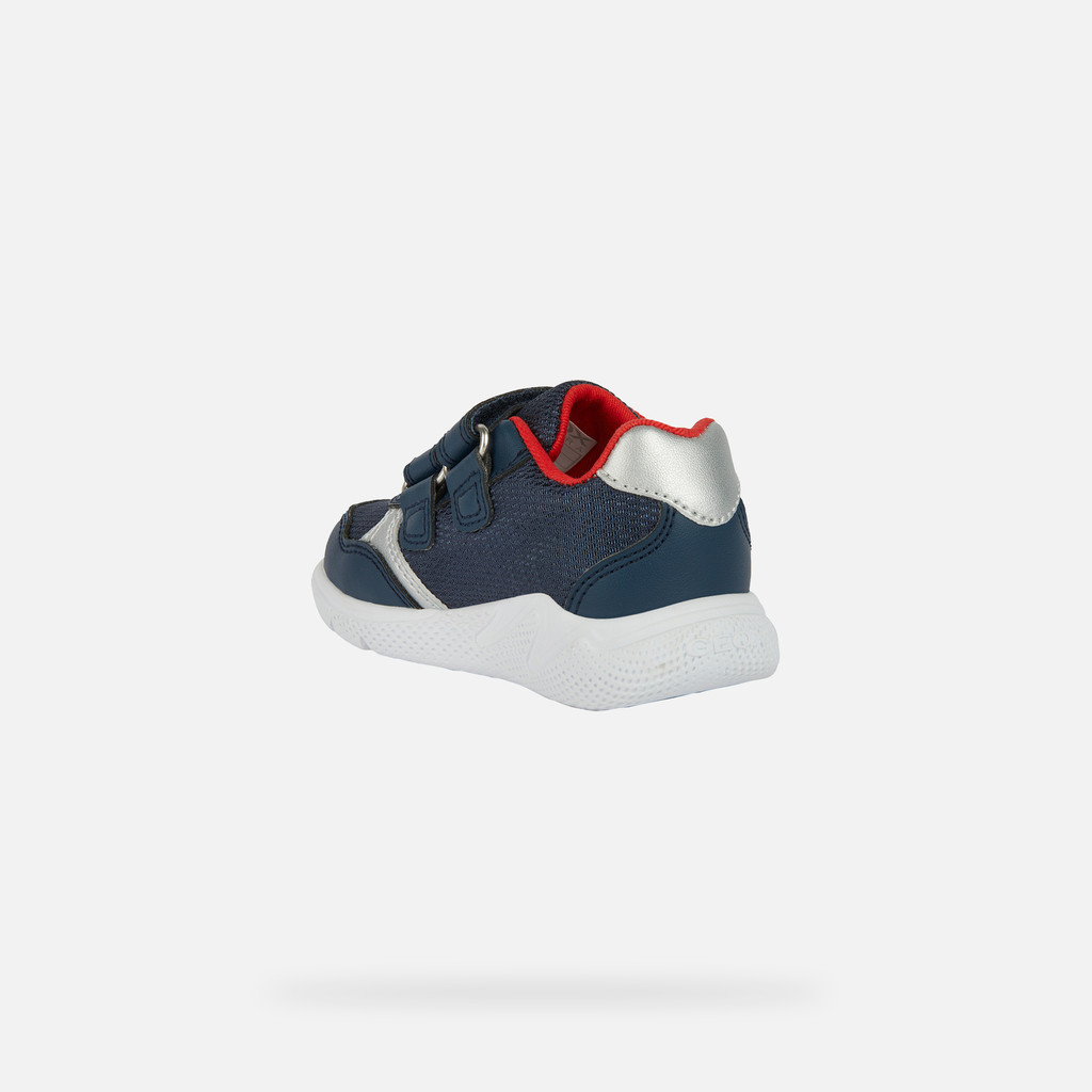 sneakers with straps SPRINTYE TODDLER BOY Navy/Red - image number 3 | GEOX
