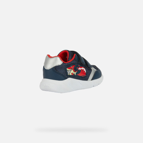 sneakers with straps SPRINTYE TODDLER BOY Navy/Red - image number 4 | GEOX