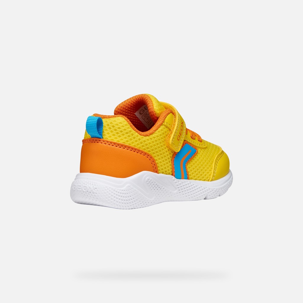 Low top sneakers SPRINTYE BABY Yellow/Orange - image number 4 | GEOX