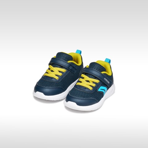 Low top sneakers SPRINTYE BABY Navy/Yellow - image number 1 | GEOX