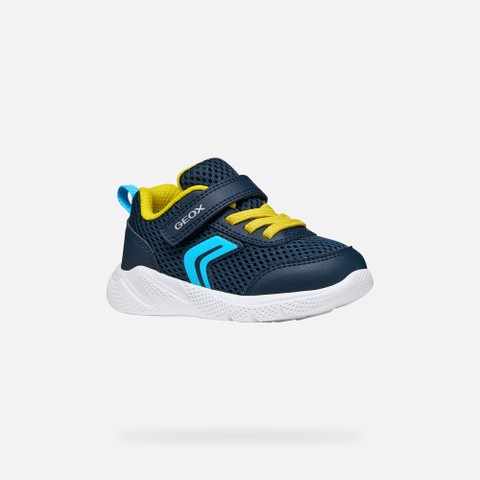 Low top sneakers SPRINTYE BABY Navy/Yellow - image number 2 | GEOX