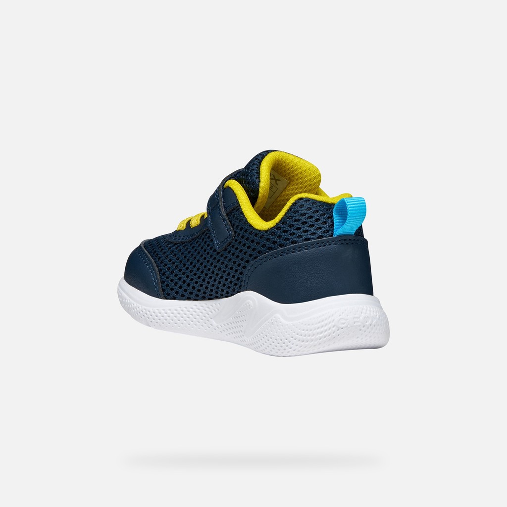 Low top sneakers SPRINTYE BABY Navy/Yellow - image number 3 | GEOX