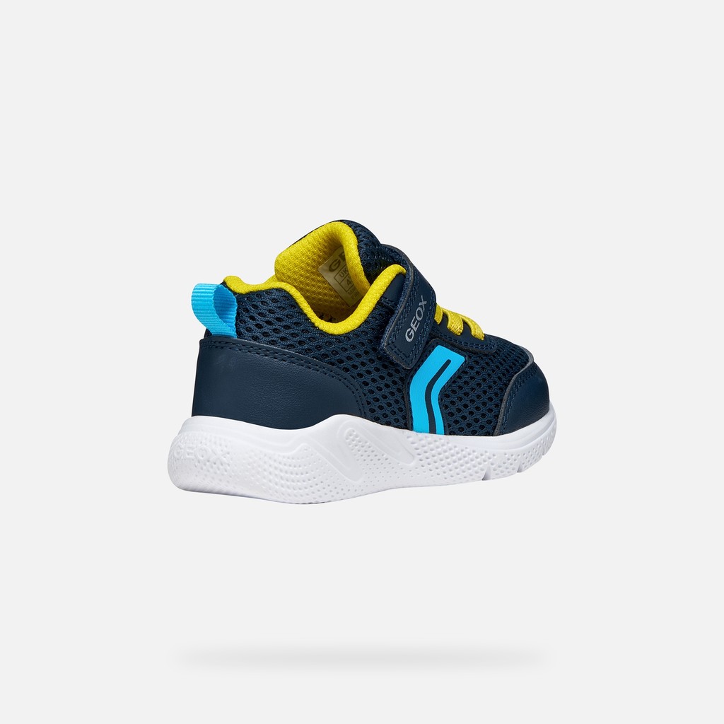 Low top sneakers SPRINTYE BABY Navy/Yellow - image number 4 | GEOX