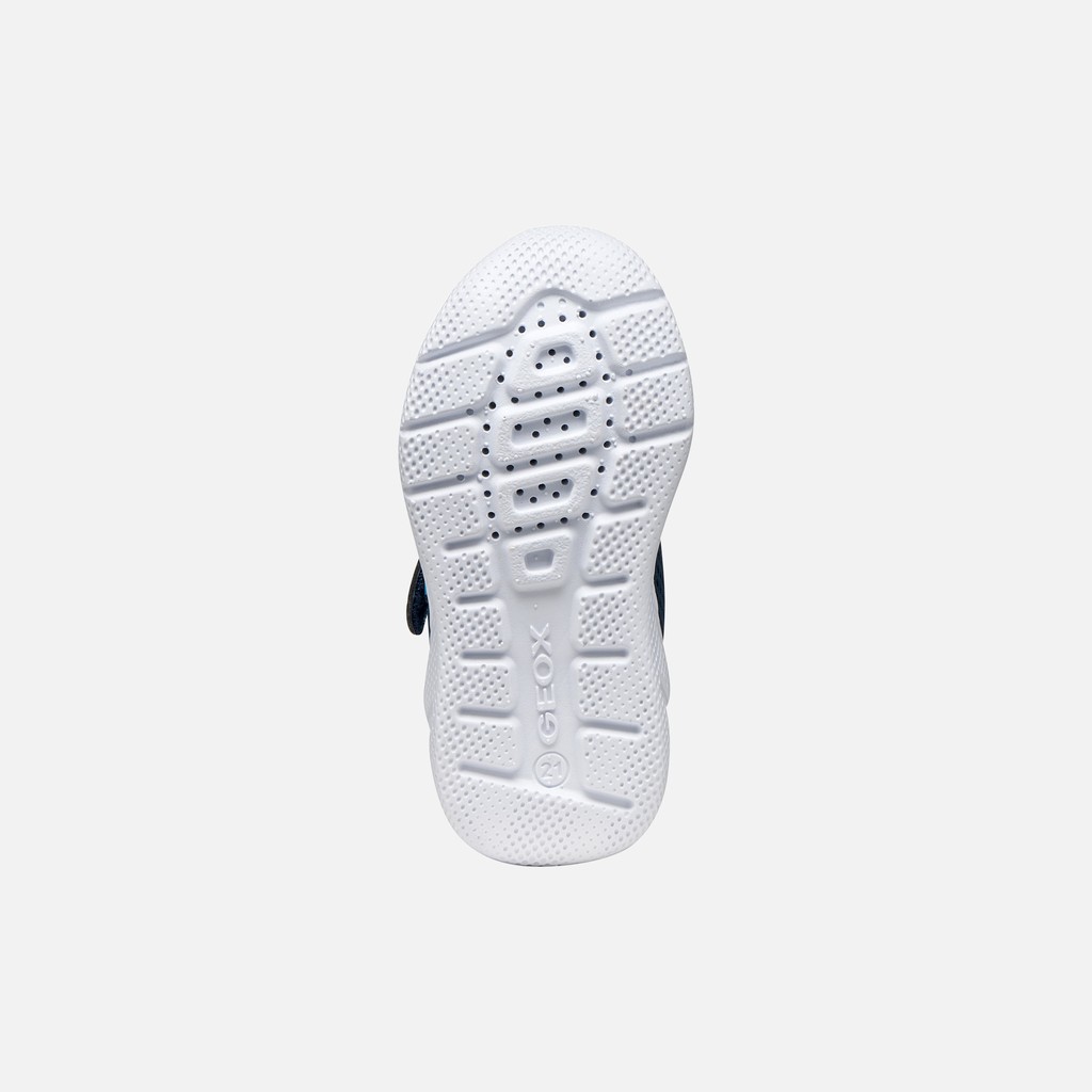 Low top sneakers SPRINTYE BABY Navy/Yellow - image number 6 | GEOX