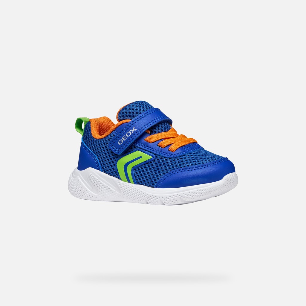 Low top sneakers SPRINTYE BABY Royal/Orange - image number 2 | GEOX