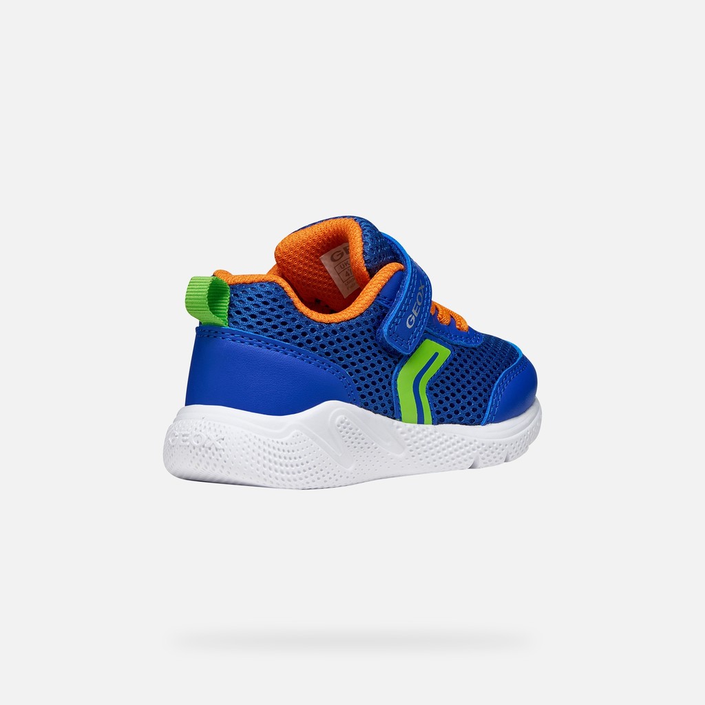 Low top sneakers SPRINTYE BABY Royal/Orange - image number 4 | GEOX