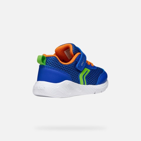 Low top sneakers SPRINTYE BABY Royal/Orange - image number 4 | GEOX