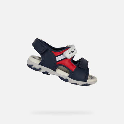 sandals with straps SANDAL FLAFFEE TODDLER BOY Navy/Red - image number 0 | GEOX