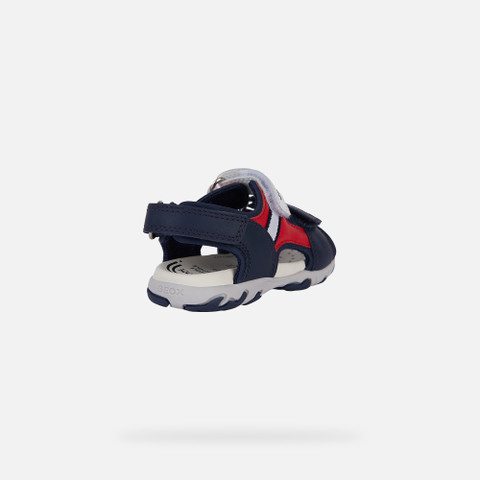 sandals with straps SANDAL FLAFFEE TODDLER BOY Navy/Red - image number 4 | GEOX