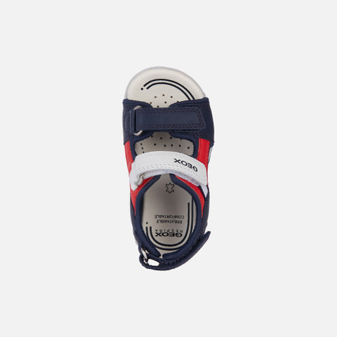 sandals with straps SANDAL FLAFFEE TODDLER BOY Navy/Red - image number 5 | GEOX