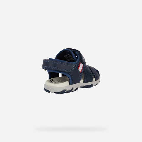 closed toe sandals SANDAL FLAFFEE TODDLER BOY Navy - image number 4 | GEOX