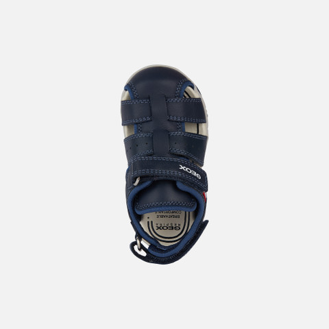 closed toe sandals SANDAL FLAFFEE TODDLER BOY Navy - image number 5 | GEOX