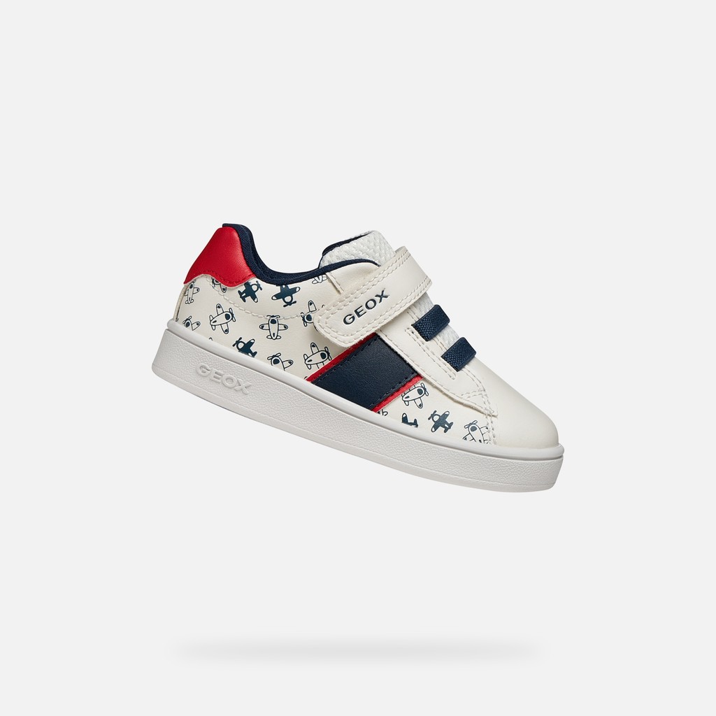 Low top sneakers ECLYPER TODDLER BOY White/Red - image number 0 | GEOX