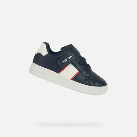 Geox® ECLYPER: Baby Boy's Navy Sneakers With Straps | Geox®