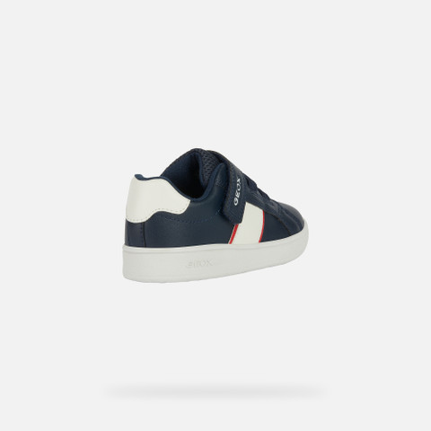 Geox® ECLYPER: Baby Boy's Navy Sneakers With Straps | Geox®