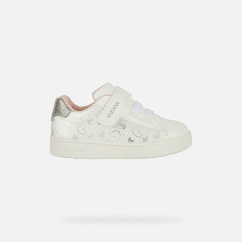 sneakers with straps ECLYPER TODDLER GIRL White/Silver - image number 1 | GEOX