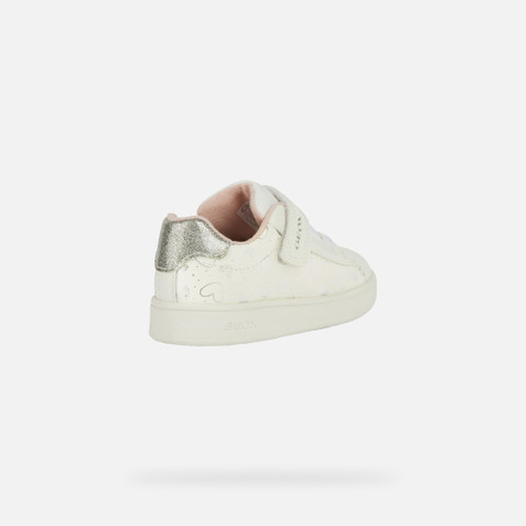sneakers with straps ECLYPER TODDLER GIRL White/Silver - image number 4 | GEOX