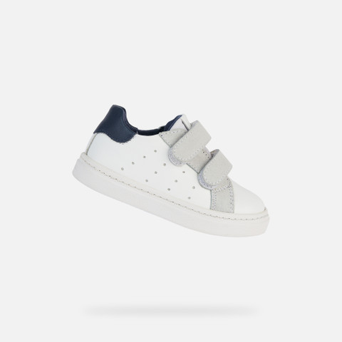 sneakers with straps NASHIK BABY White/Navy - image number 0 | GEOX