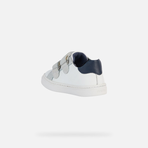 sneakers with straps NASHIK BABY White/Navy - image number 3 | GEOX