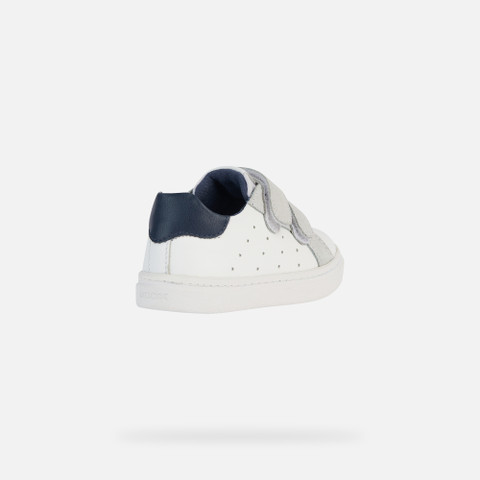 sneakers with straps NASHIK BABY White/Navy - image number 4 | GEOX