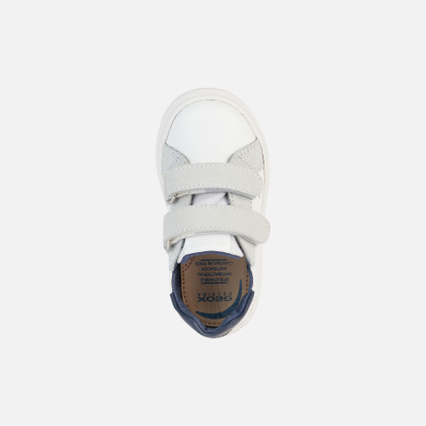 sneakers with straps NASHIK BABY White/Navy - image number 5 | GEOX