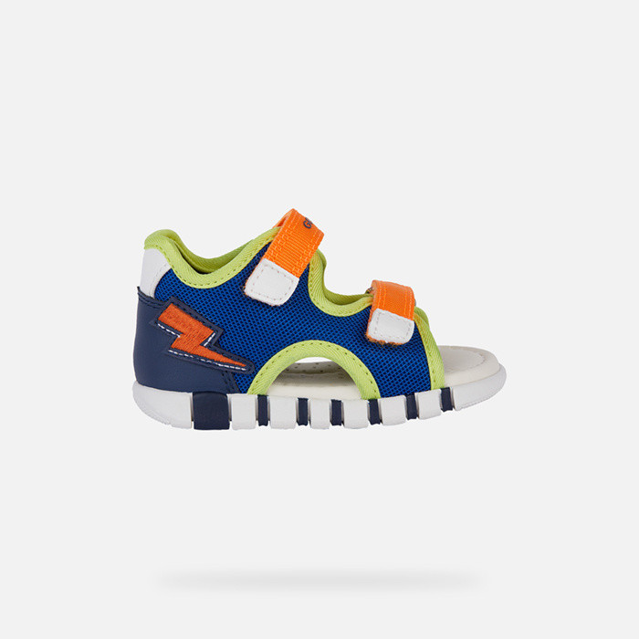 Sandalen mit riemchen SANDAL IUPIDOO BABY JUNGE Königsblau/Orange | GEOX
