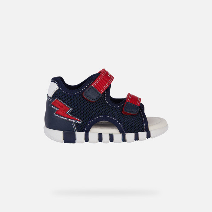 Sandals with straps SANDAL IUPIDOO TODDLER BOY Navy/Red | GEOX