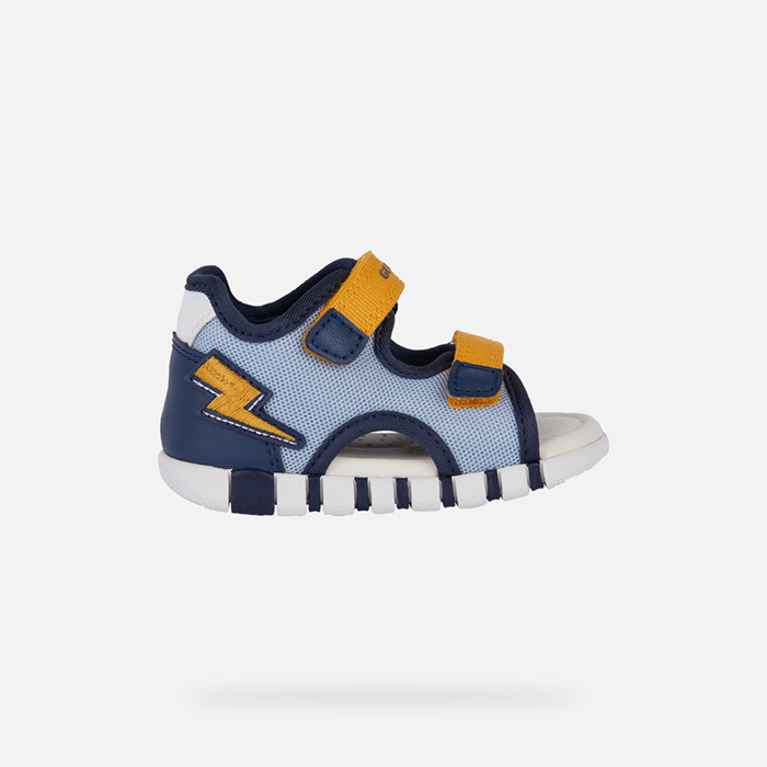 Sandals with straps SANDAL IUPIDOO TODDLER BOY Light navy/Yellow | GEOX
