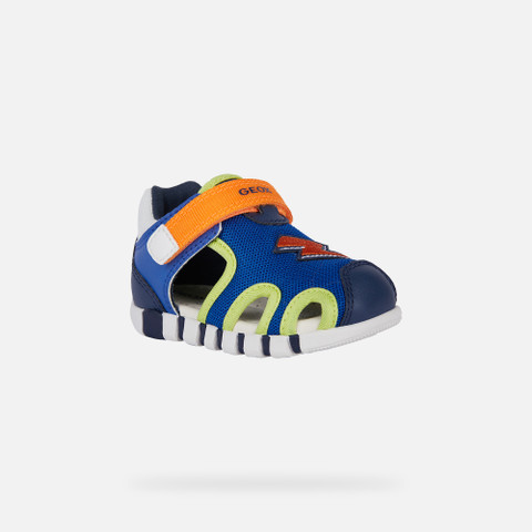 closed toe sandals SANDAL IUPIDOO BABY BOY Royal/Orange - image number 2 | GEOX