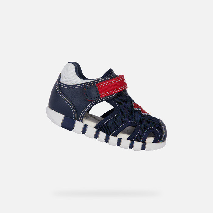 Closed toe sandals SANDAL IUPIDOO TODDLER Navy/Red | GEOX
