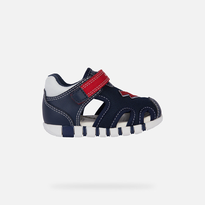 Closed toe sandals SANDAL IUPIDOO TODDLER Navy/Red | GEOX